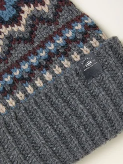 Fat Face Gris - Bonnet FatFace Fairisle Hot