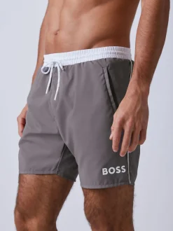 BOSS - Starfish Quick Dry Shorts de bain Gris Discount