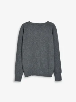 Next - Cardigan à col en V Cotton Rich School (3-16ans) Gris Online