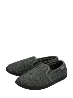 Dunlop Gris - Chaussons Homme à double gousset Clearance