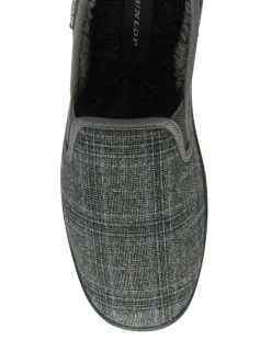 Dunlop Gris - Chaussons Homme à double gousset Clearance