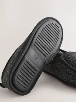 Next Gris - Chaussons fermés coupe large Sale