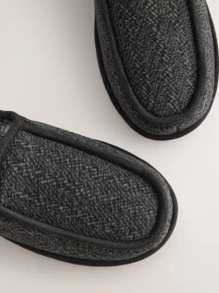 Next Gris - Chaussons fermés coupe large Sale