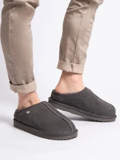 Just Sheepskin Gris - Chaussons Louis homme Sale