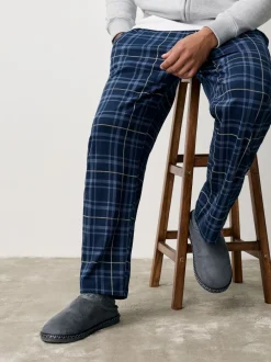 Next Gris - Chaussons mules à bande en microdaim Hot