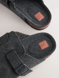 Next Gris - Chaussons mules à boucle New