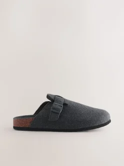 Next Gris - Chaussons mules à boucle New