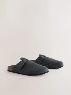 Next Gris - Chaussons mules à boucle New