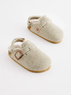 Next Gris - Chaussons style sabot avec doublure chaude Outlet