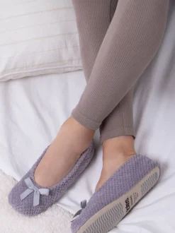 Totes Gris - Chaussons Isotoner Popcorn Outlet