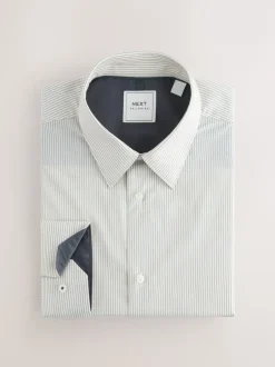 Next Gris - Chemises intelligentes à simple poignet d'entretien facile 3 Pack