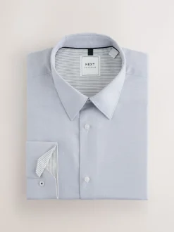 Next Gris - Chemises intelligentes à simple poignet d'entretien facile 3 Pack