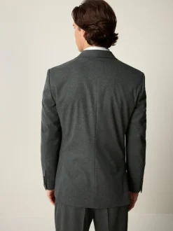 Next Gris - Coupe ajustée Flannel Costume Veste Outlet