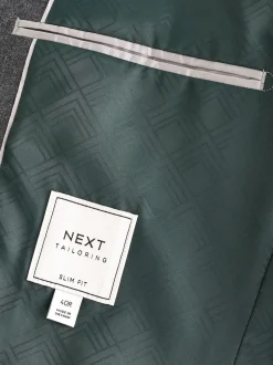 Next Gris - Coupe ajustée Flannel Costume Veste Outlet