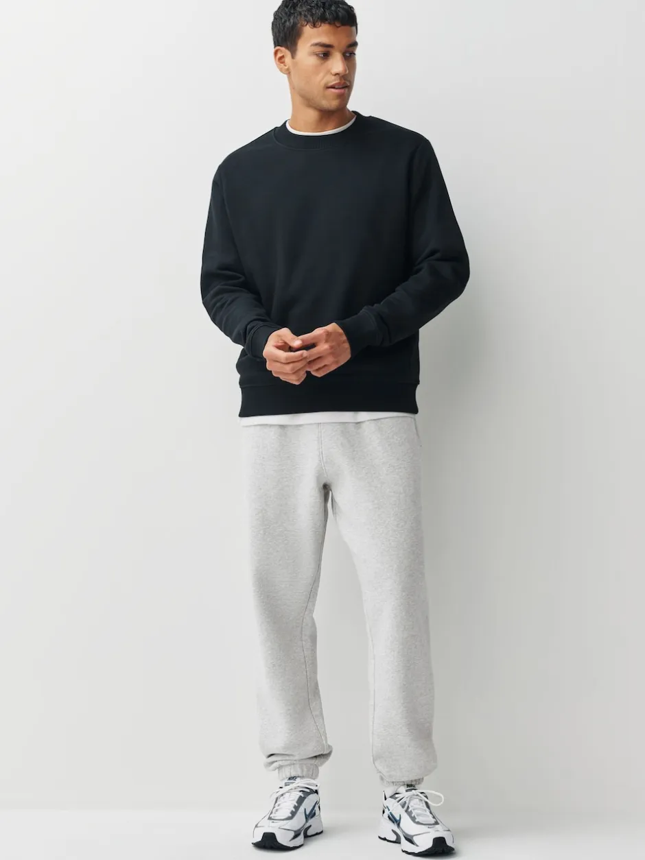 Next Gris - Coupe ample - Pantalon de Joggings en coupe ajustée à dos brosse Clearance