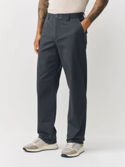 Next - Coupe ample - Pantalon chino stretch Gris Sale