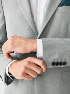 Next Gris - - Veste de costume texturée Coupe sur mesure Sale