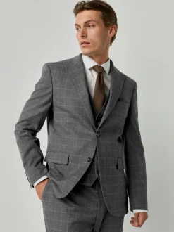 Next Gris - Coupe sur mesure Check Flannel Suit Veste Best