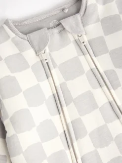 Next Gris à damier - 2.5 TOG Combinaison de nuit matelassée Bébé New