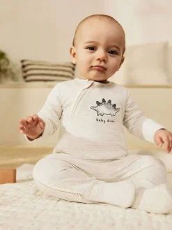 Next Gris - Dors-bien bébé 100% coton zippés en deux sens 3 Lot (0-2ans) Sale