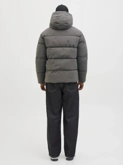 JACK & JONES Gris - Doudoune à capuche Hot