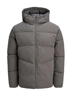 JACK & JONES Gris - Doudoune à capuche Hot