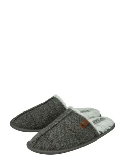 Dunlop Gris - Chaussons mules homme à bout fermé Clearance