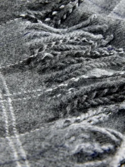 Next Gris - Ensemble casquette plate et écharpe à Carreaux Sale