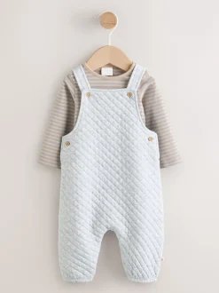 Next Gris - Ensemble salopette et body matelassé en jersey bébé (0mois-2ans) Online