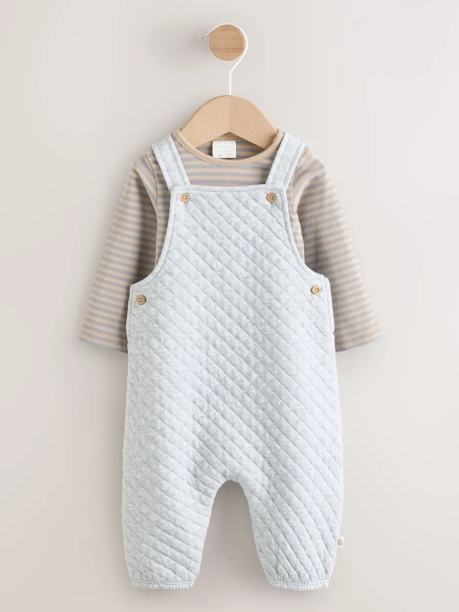 Next Gris - Ensemble salopette et body matelassé en jersey bébé (0mois-2ans) Online