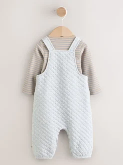 Next Gris - Ensemble salopette et body matelassé en jersey bébé (0mois-2ans) Online