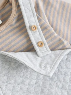 Next Gris - Ensemble salopette et body matelassé en jersey bébé (0mois-2ans) Online