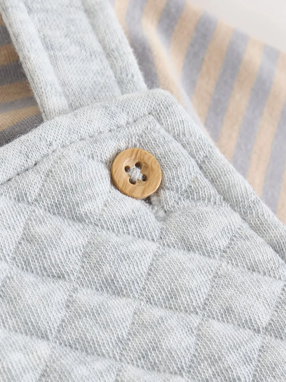 Next Gris - Ensemble salopette et body matelassé en jersey bébé (0mois-2ans) Online
