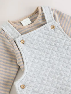 Next Gris - Ensemble salopette et body matelassé en jersey bébé (0mois-2ans) Online