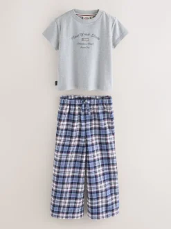 Superdry Gris - Ensemble t-shirt et pantalon à carreaux Best