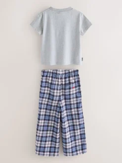 Superdry Gris - Ensemble t-shirt et pantalon à carreaux Best