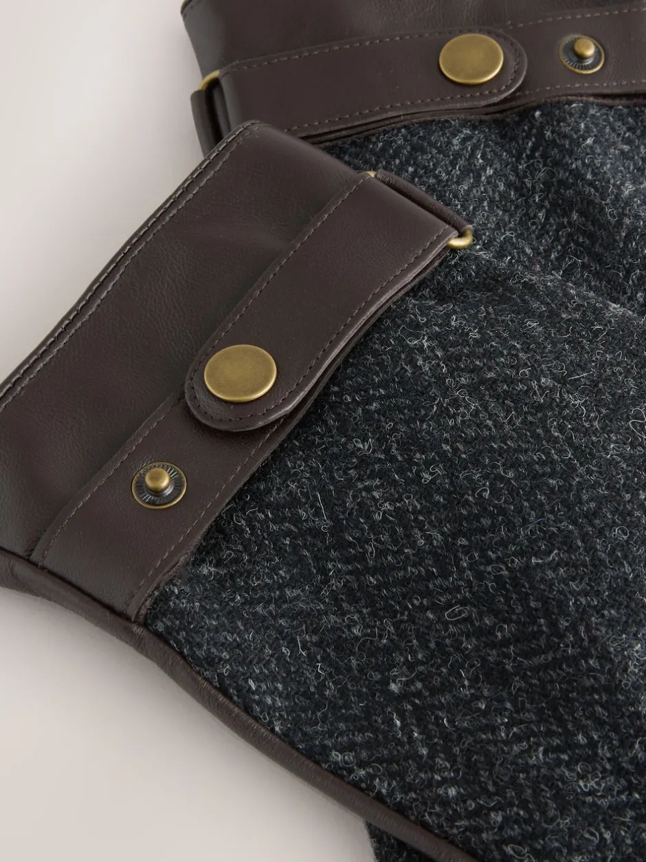 Next Gris - Gants Harris Tweed et Cuir Best