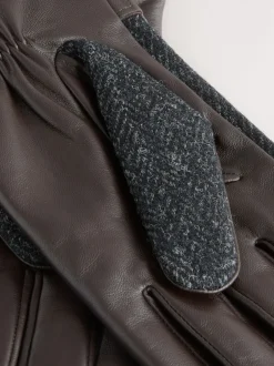 Next Gris - Gants Harris Tweed et Cuir Best