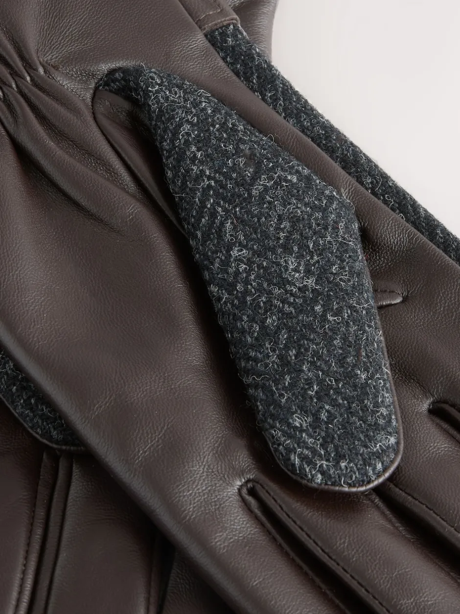 Next Gris - Gants Harris Tweed et Cuir Best