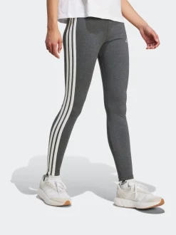 adidas - Leggings Essentials en coton à 3 bandes Gris New