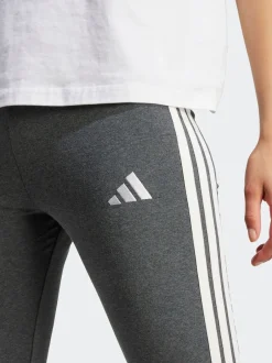adidas - Leggings Essentials en coton à 3 bandes Gris New