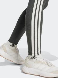adidas - Leggings Essentials en coton à 3 bandes Gris New