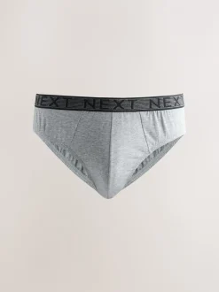 Next Gris - Lot de 10 - Slips riches en coton Clearance