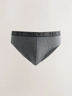 Next Gris - Lot de 10 - Slips riches en coton Clearance