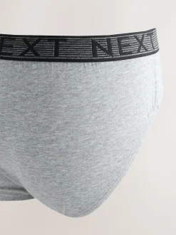 Next Gris - Lot de 10 - Slips riches en coton Clearance