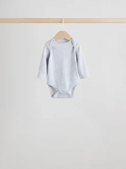 Next Gris - Lot de 5 bodys bébé à manches longues