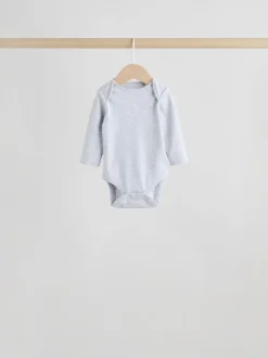 Next Gris - Lot de 5 bodys bébé à manches longues