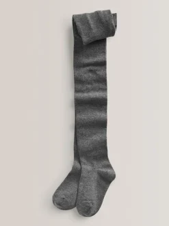 Next Gris - Lot de 5 de collants pour l'école en coton riche Best