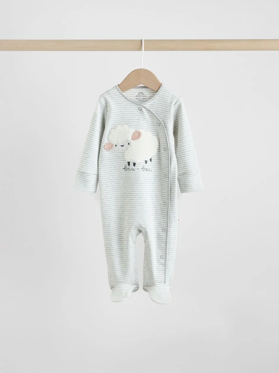 Next Gris - Lot de 3 dors-bien à boutons-pression bébé Outlet