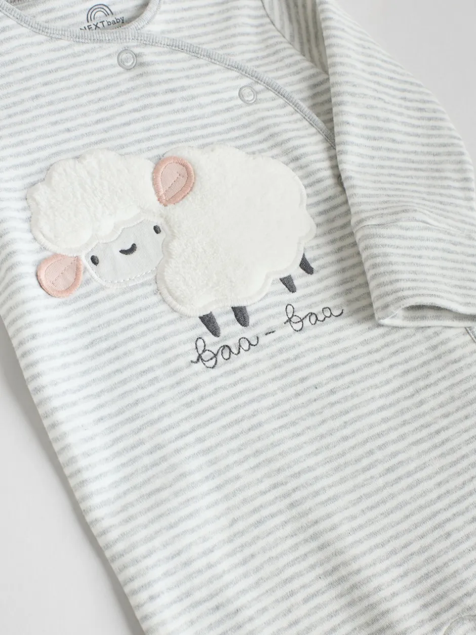 Next Gris - Lot de 3 dors-bien à boutons-pression bébé Outlet